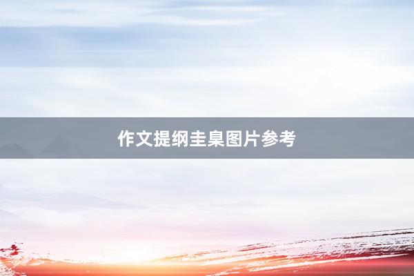 作文提纲圭臬图片参考